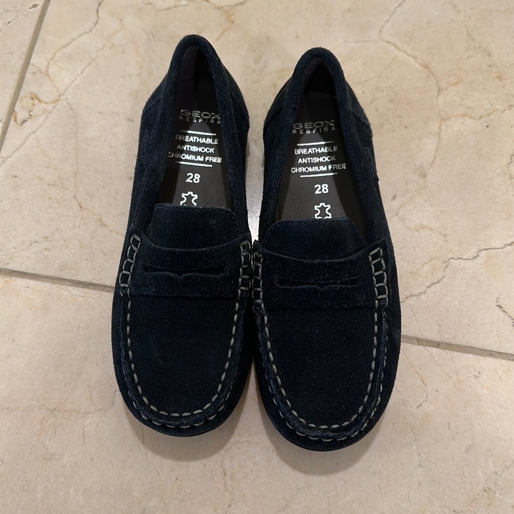 Geox boys loafers, size 28/ boys US 11, navy